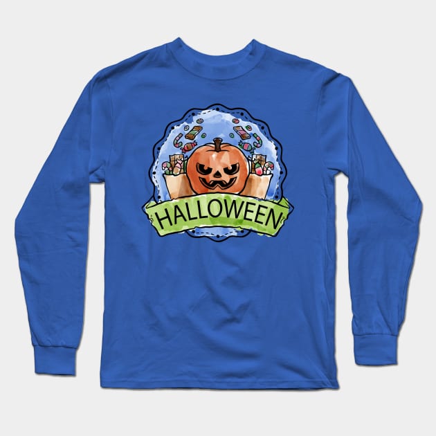 Halloween theme Long Sleeve T-Shirt by Mako Design 